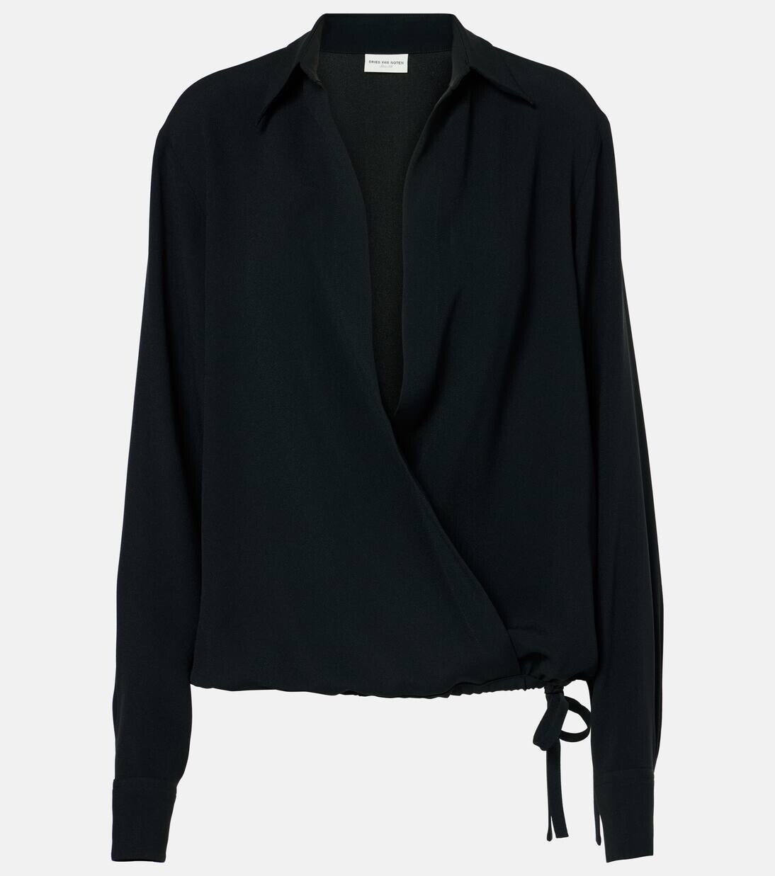 

Верх с драпировкой Dries Van Noten, черный