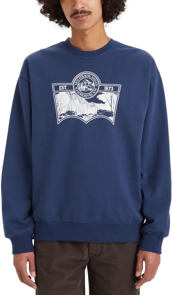 

Мужская свободная толстовка с круглым вырезом Levi's, Crest Crew Dress Blues