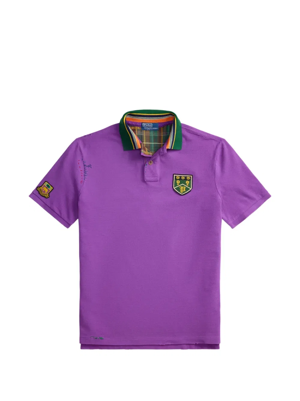 Поло с коротким рукавом и аппликацией Polo Ralph Lauren, фиолетовый
