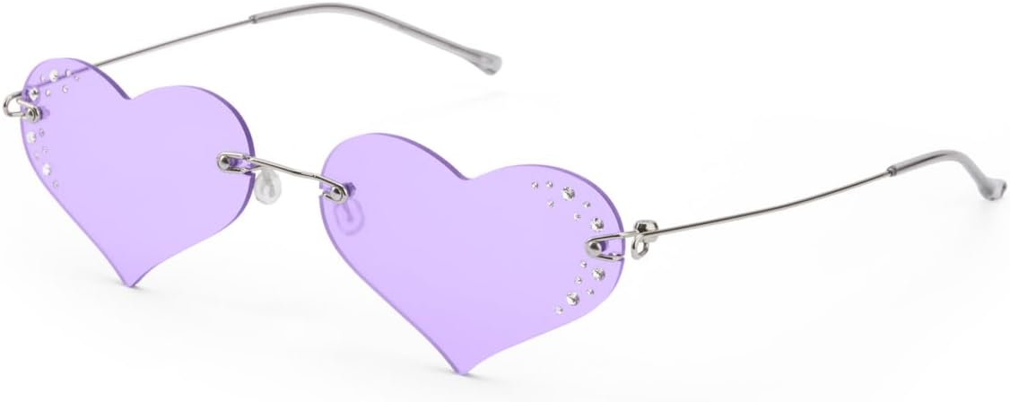 

xo, Солнцезащитные очки Fetti Purple Heart со стразами | Солнцезащитные очки для девичника, украшения для именинницы, аксессуар для концерта Guts, товары для рейва в стиле Y2K, фестивальные аксессуары xo, Fetti, Purple