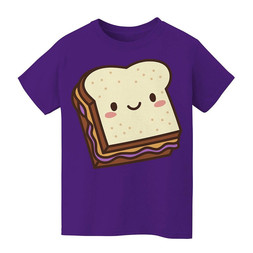

Детская футболка Colab89 от Threadless Kawaii PB&J с рисунком 8–20 лет COLAB89 by Threadless, фиолетовый