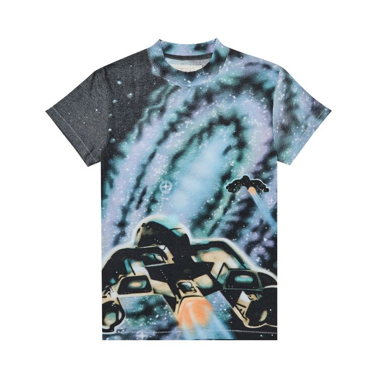 

Футболка ERL Space Knit Tee Space Print, синий