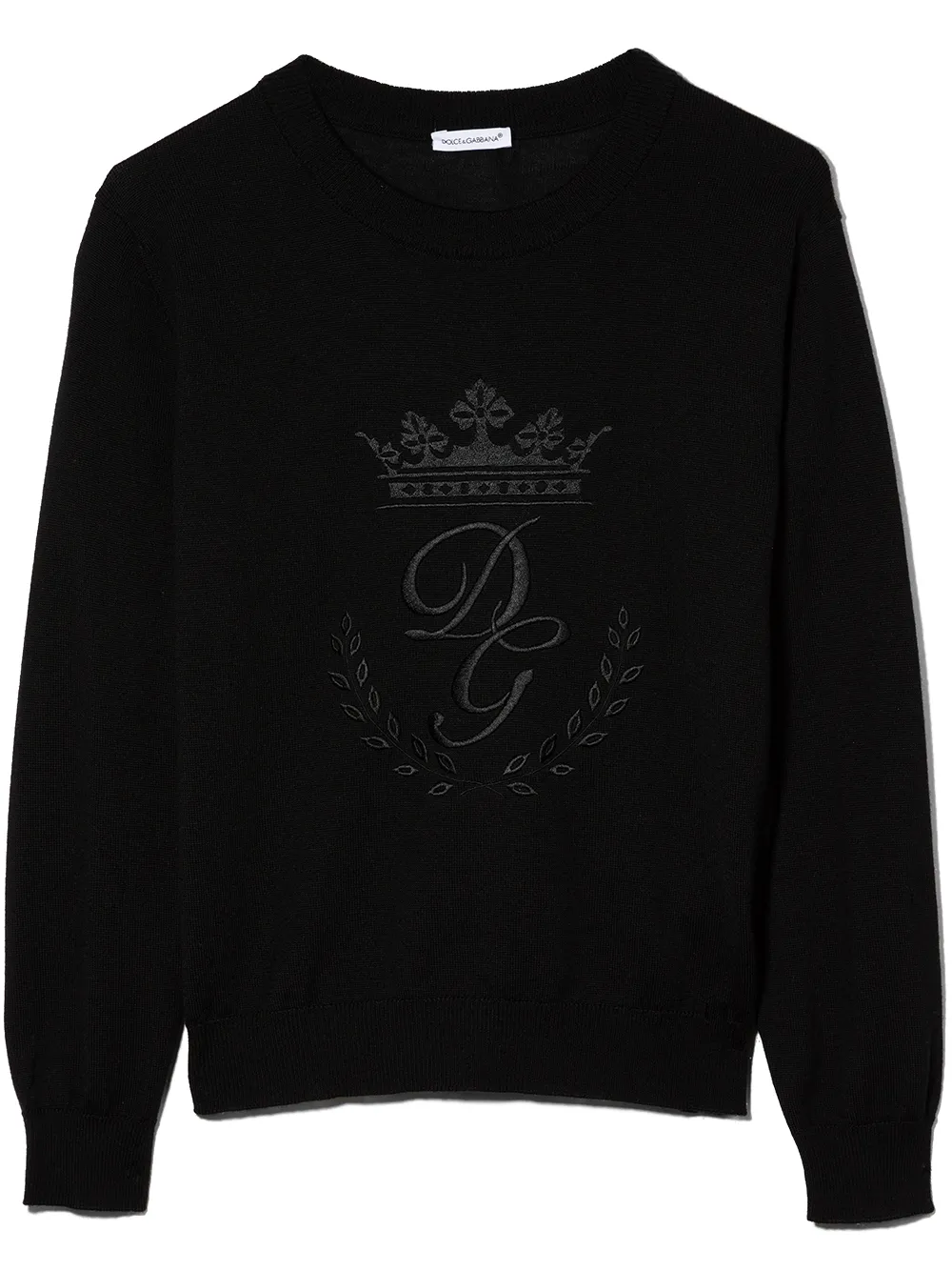 

Джемпер Heritage с круглым вырезом Dolce & Gabbana Kids, черный