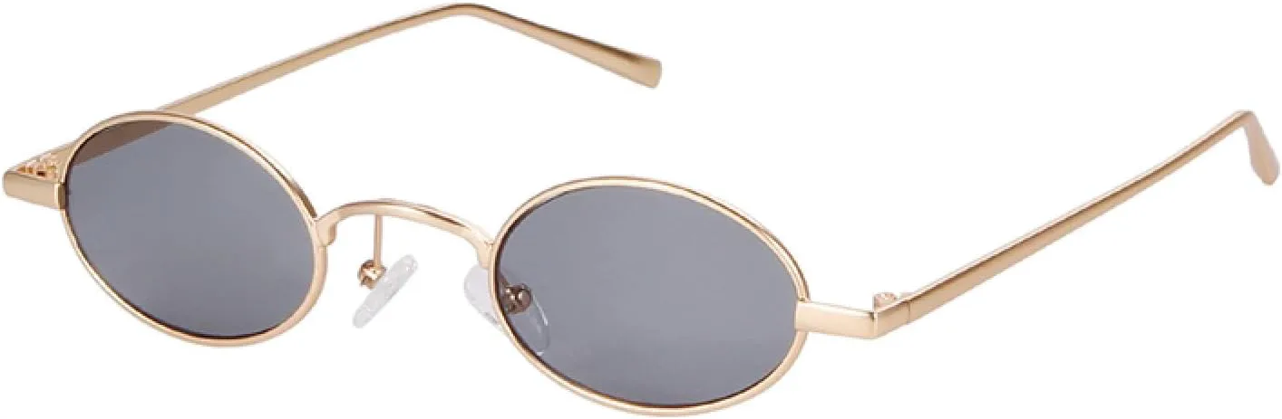 

Узкие овальные солнцезащитные очки в стиле стимпанк для женщин, винтажные маленькие очки в стиле стимпанк, золотистые крошечные солнцезащитные очки WNCKSQ, C3