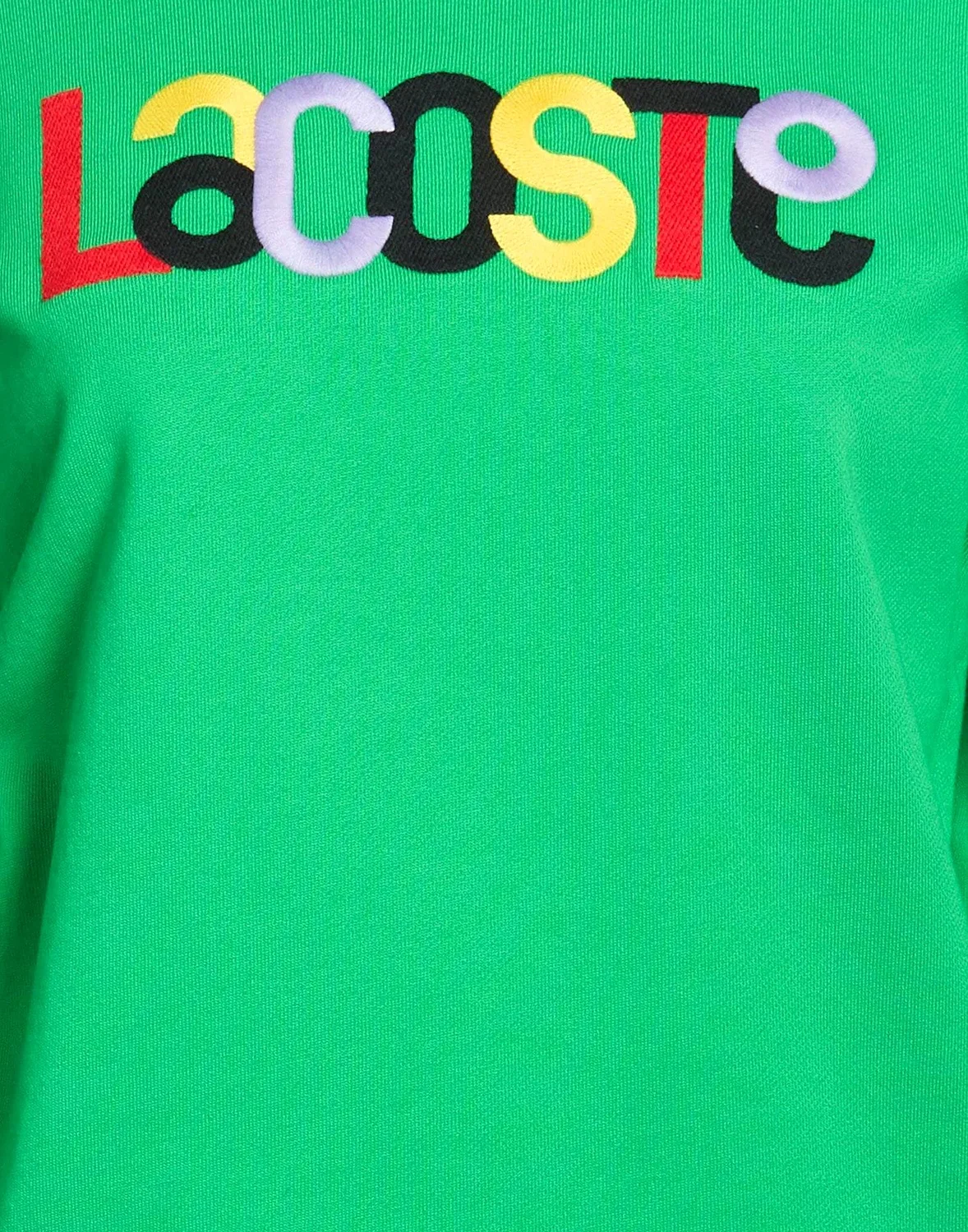 Свитшот LACOSTE зеленый с логотипом — фото 4