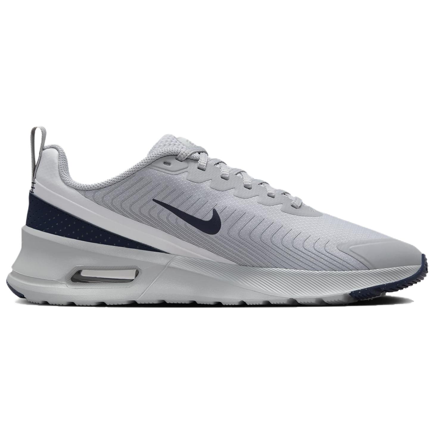 Nike Air Max Nuaxis Светло-дымчатый серый Кибер-белый Обсидиан, Серый Белый Черный — фото 2