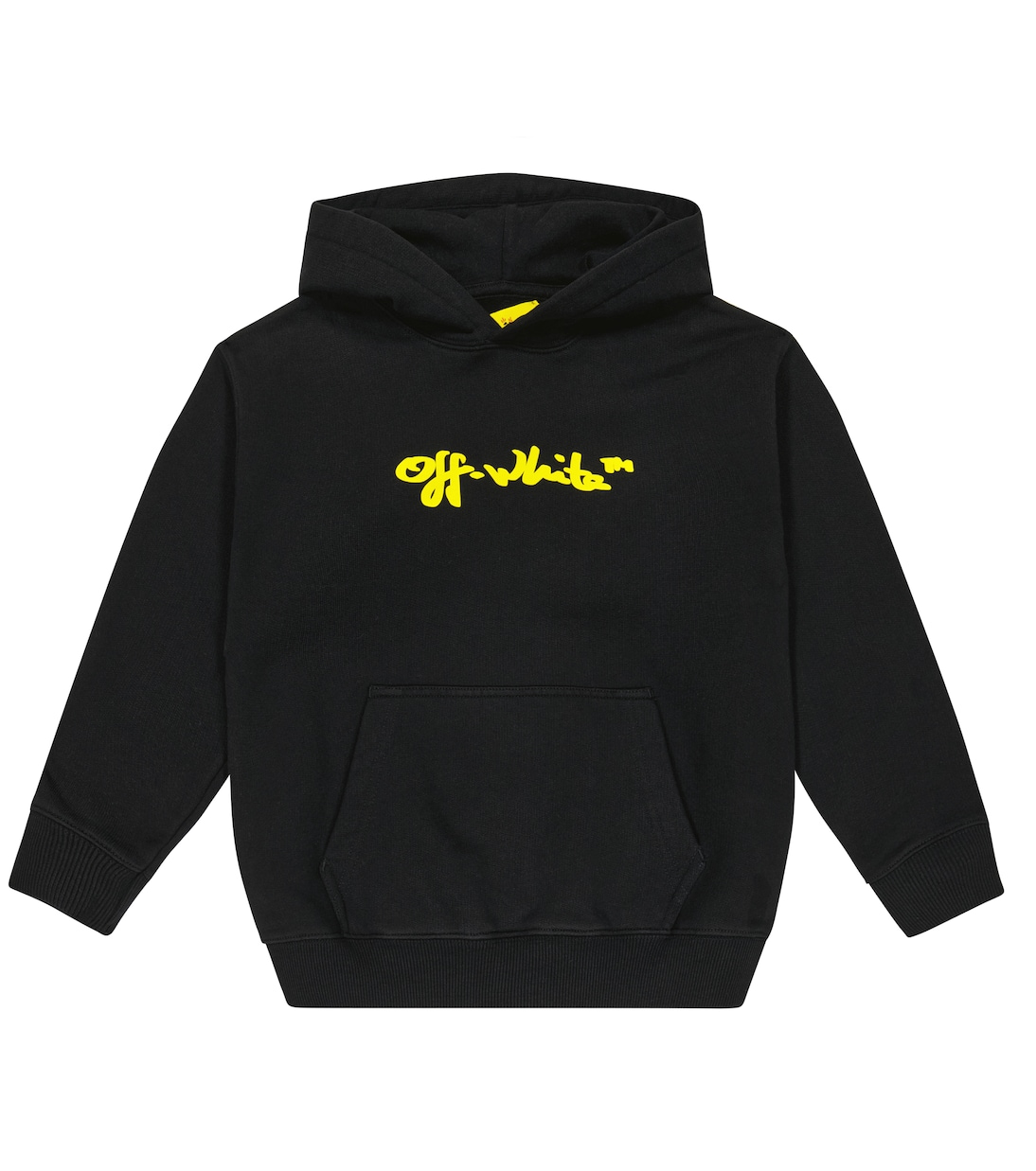 

Толстовка с капюшоном из хлопкового джерси с логотипом Off-White Kids, Black Yellow