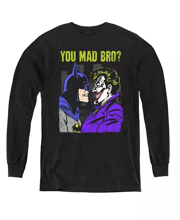 

Свитшот с длинным рукавом Mad Bro для мальчиков DC Comics, черный