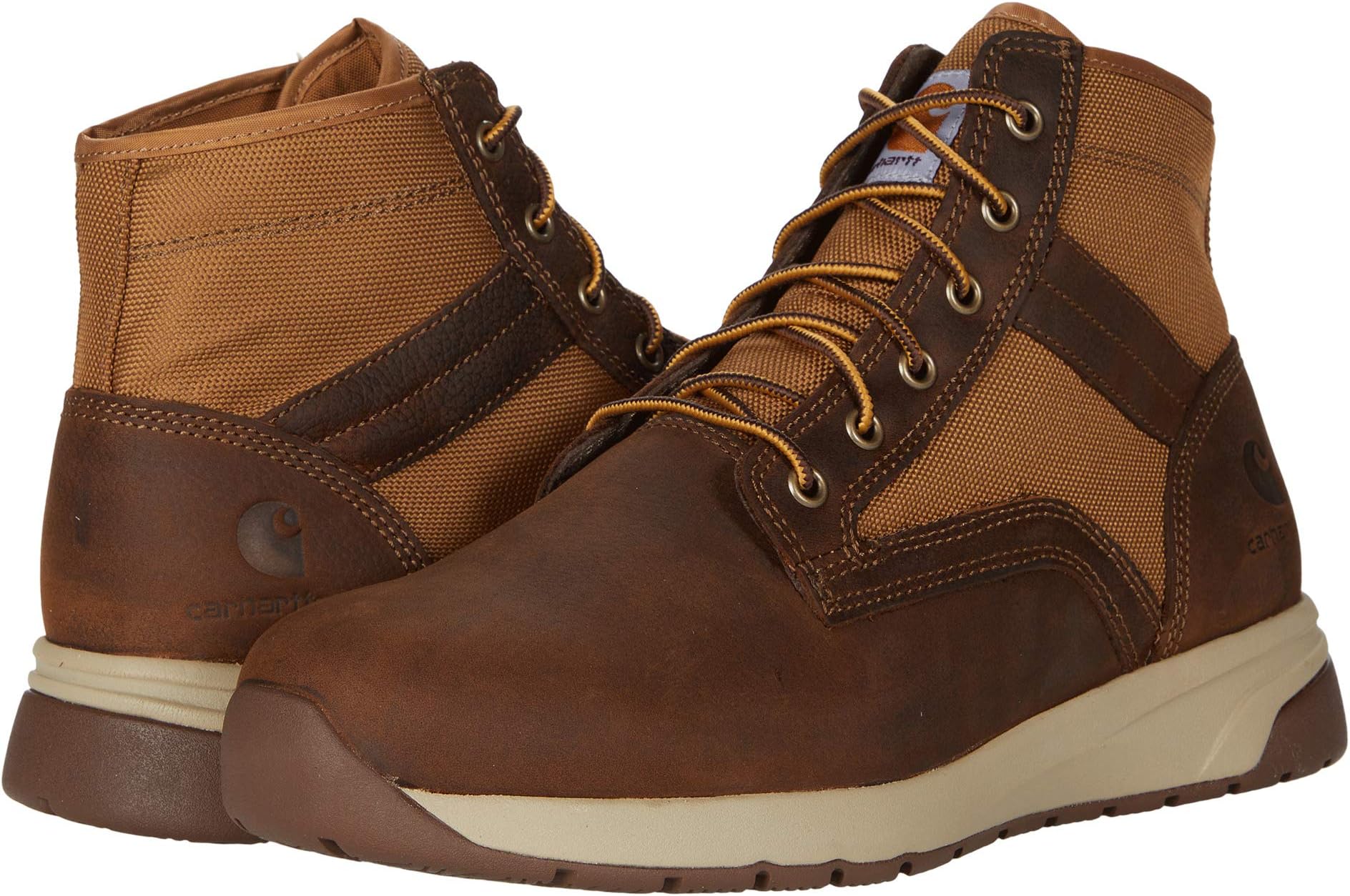 

Рабочая обувь с мягким носком Force 5" Lightweight Sneaker Boot Soft Toe Carhartt, цвет Brown Leather/Tan Duck