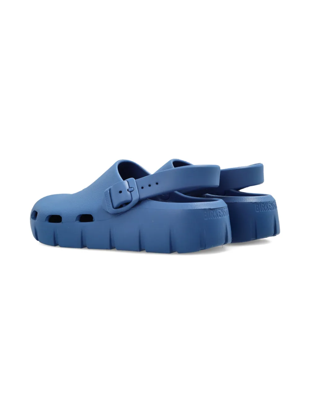 Деревянные сабо birki flow с пряжкой Birkenstock Kids, синий — фото 2