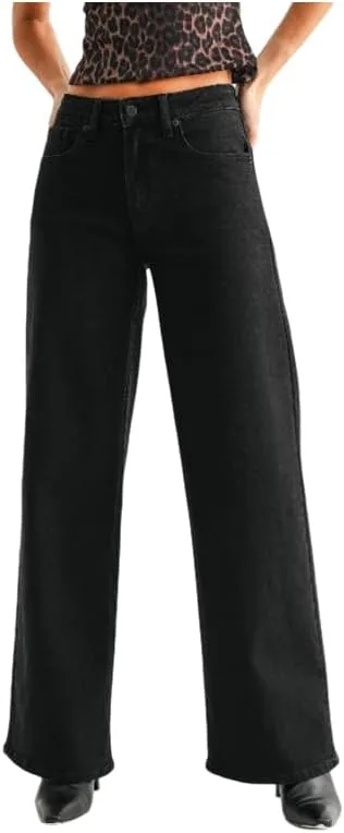 

Женские джинсы с высокой талией и широкими штанинами — винтажный потертый деним для повседневной носки LOVER BRAND FASHION