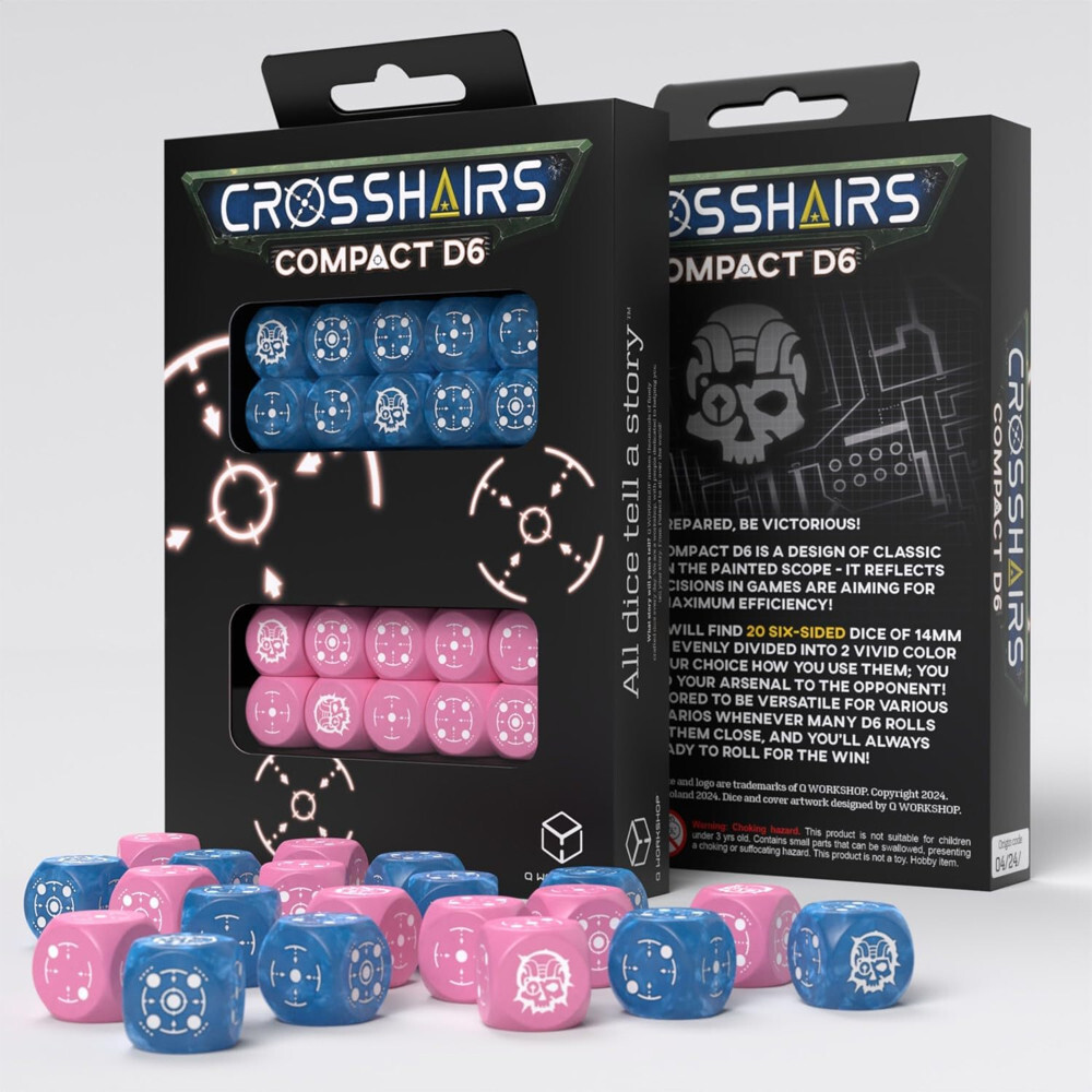 

Аксессуары Q-Workshop Crosshairs Compact d6 Set: Blue & Pink (20)