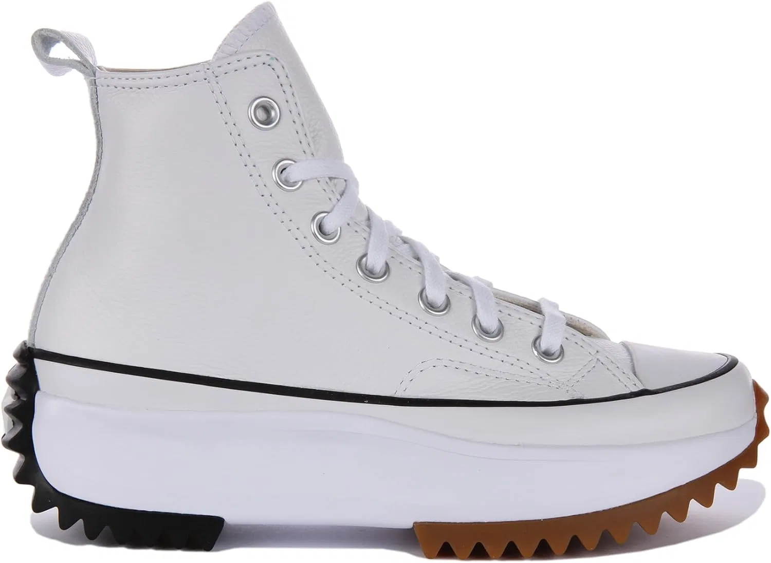 Мужские кожаные кроссовки Converse Run Star Hike на платформе, White/Black/Rubber — фото 2