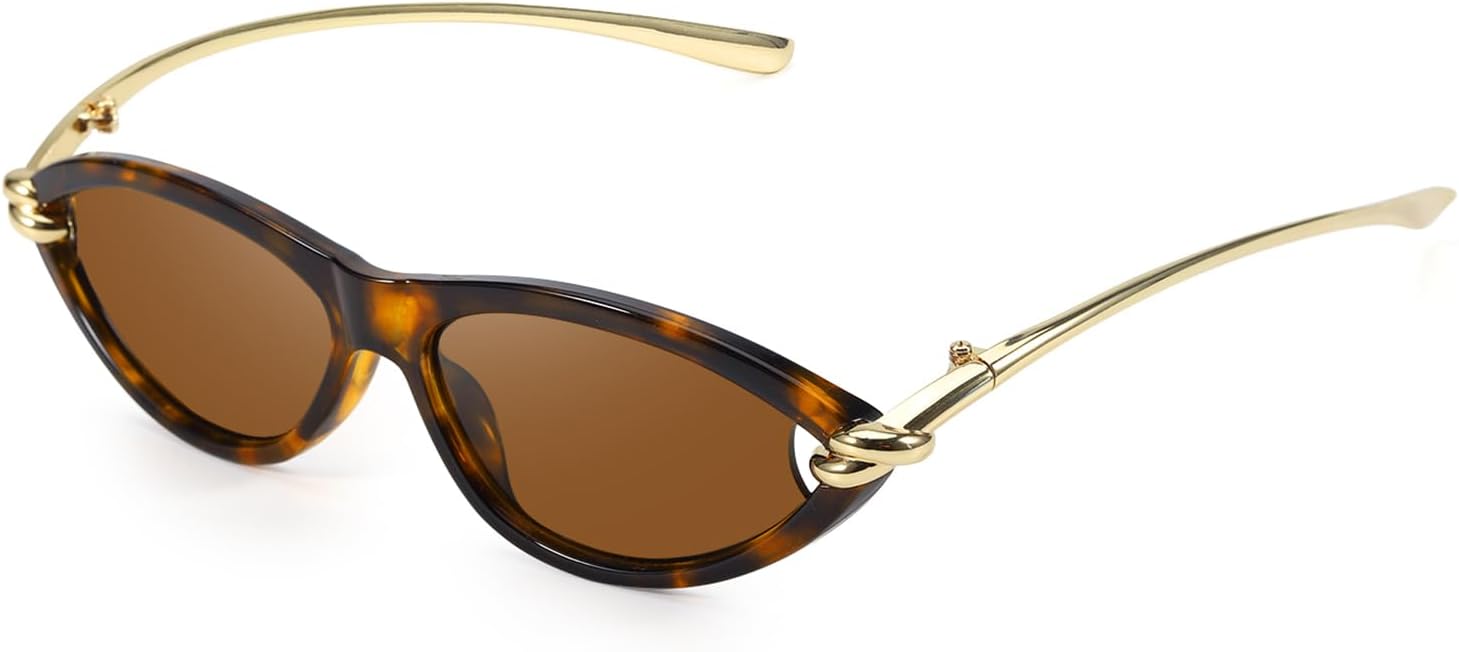 

Солнцезащитные очки-авиаторы Chicid для женщин и мужчин, модные и стильные металлические дизайнерские солнцезащитные очки с защитой UV400 2025 Shades, B04 Tortoise Frame/Brown Lens