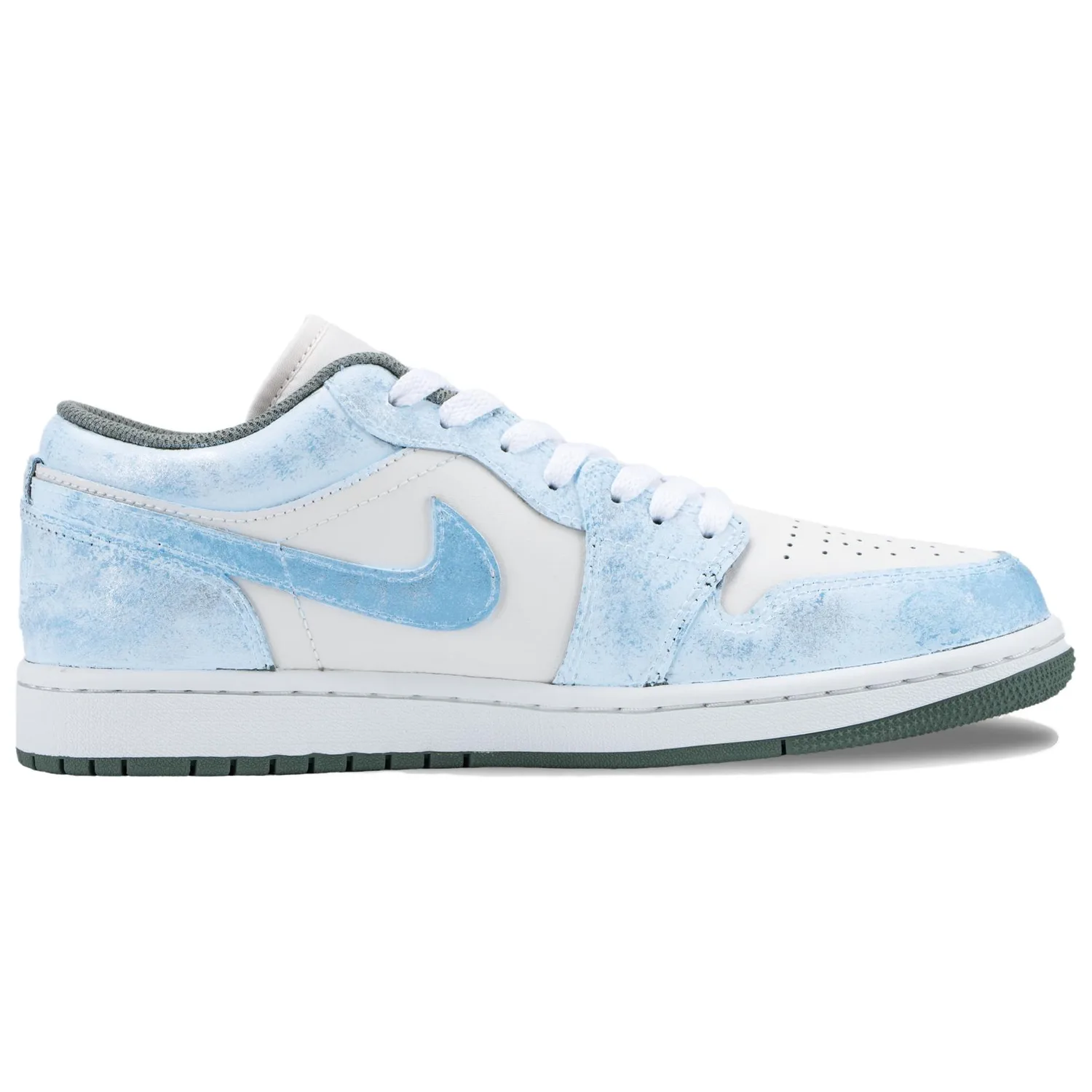 Jordan Кроссовки баскетбольные мужские Air 1 Silver Wave Shadow Abrasion Resistant Vintage синие — фото 4