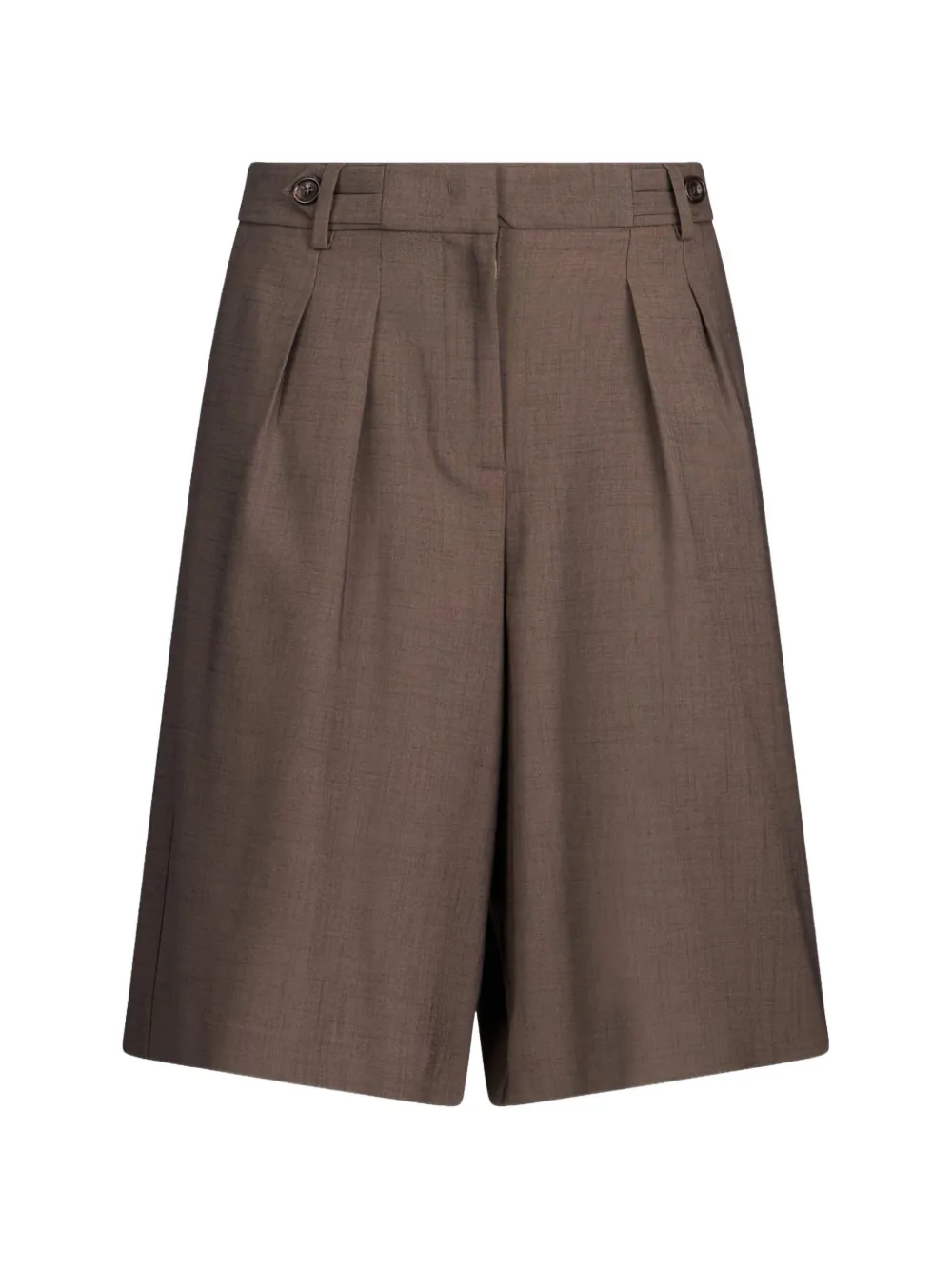 

Меланжевые плиссированные джинсовые шорты Liu Jo, коричневый