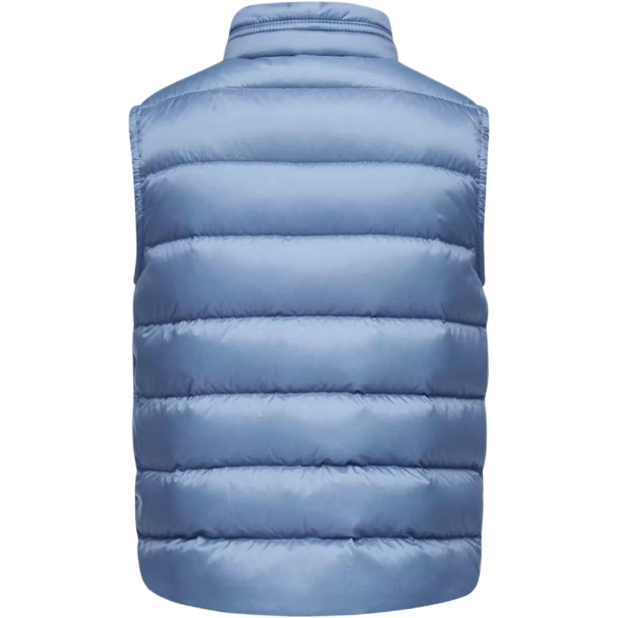 Пуховик Down Vest SS26 Gui для детей Moncler, светло-синий — фото 3