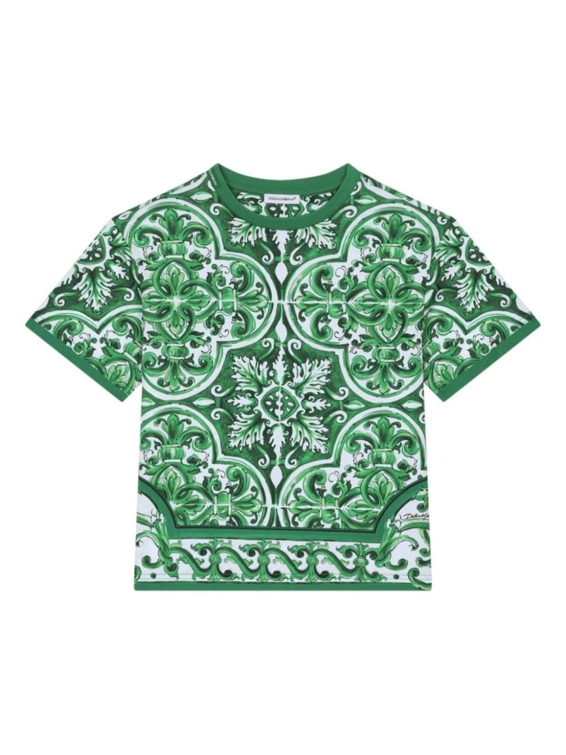 

Dolce & Gabbana Kids футболка с принтом Majolica, зеленый