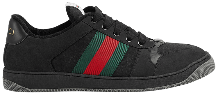 

Кроссовки Gucci GG Screener 'GG Canvas - Black Green Red', черный