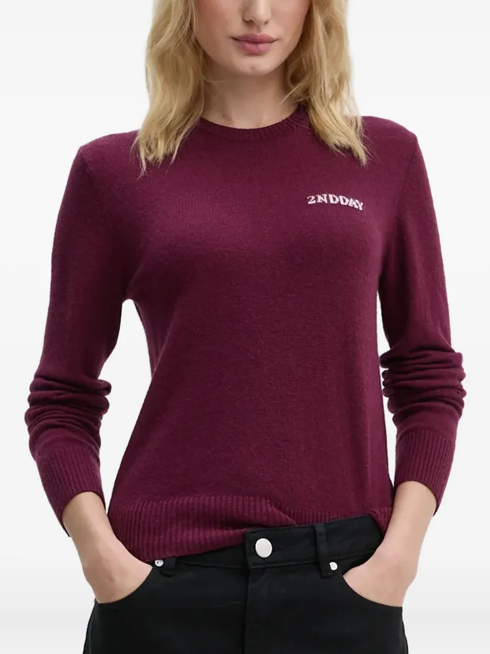 

Вязаное изделие с вышивкой Day Birger Et Mikkelsen, фиолетовый