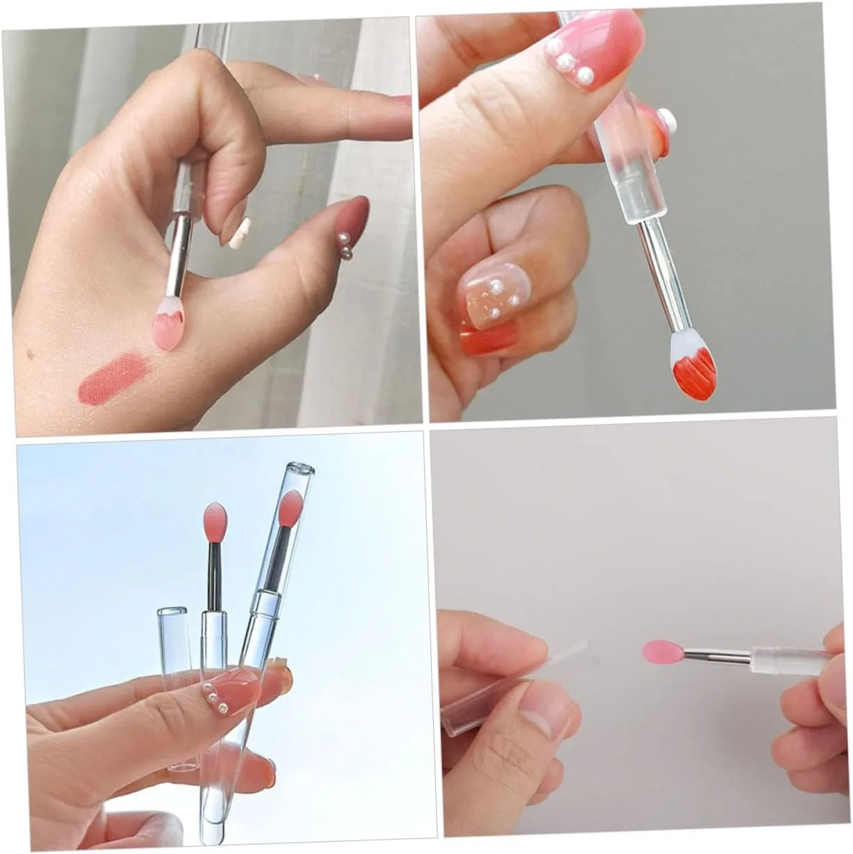 Кисти для губ силиконовые Beaupretty набор 6 шт мультиколор — фото 3
