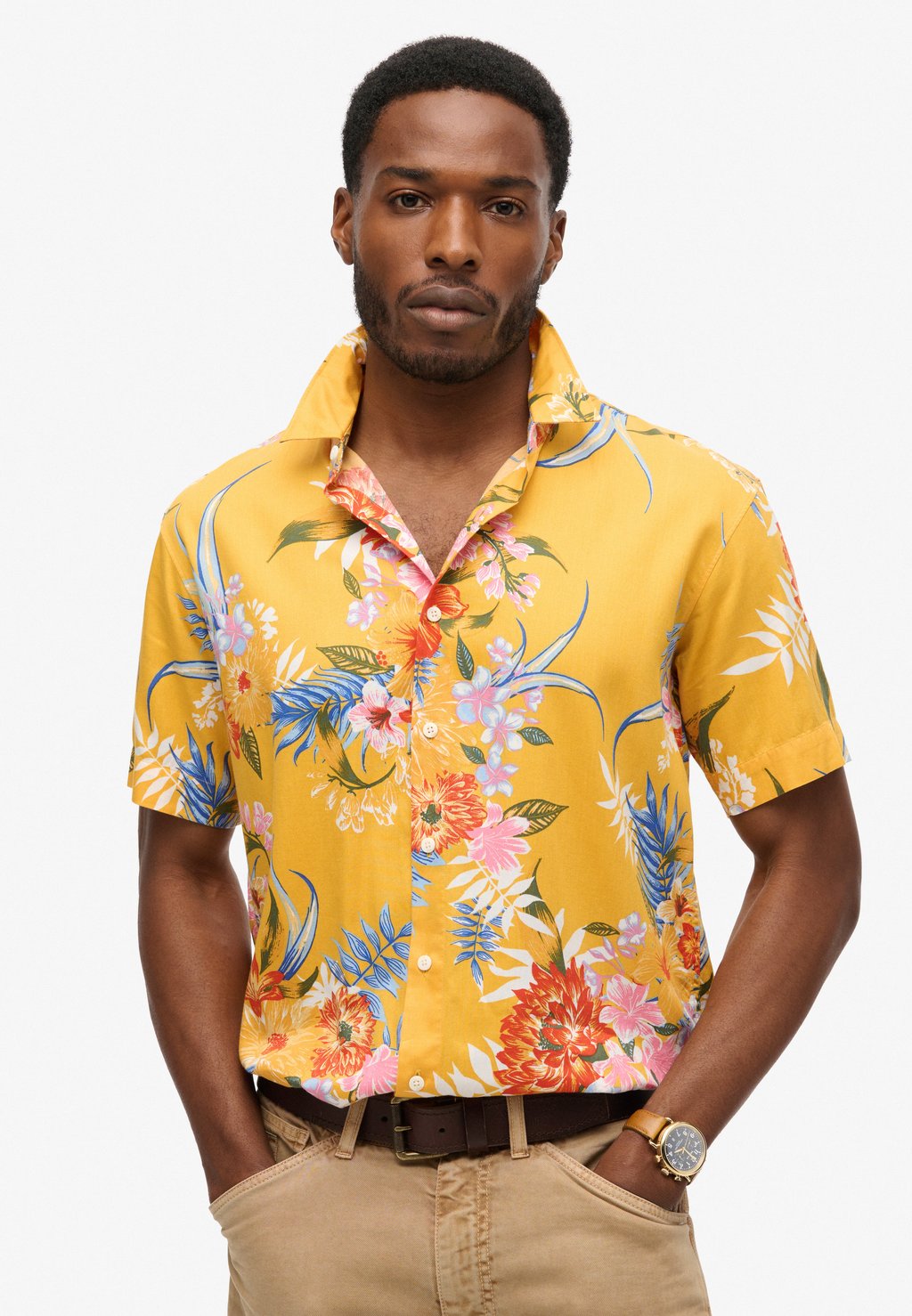 

Рубашка HAWAIIAN BOX FIT Superdry, желтый