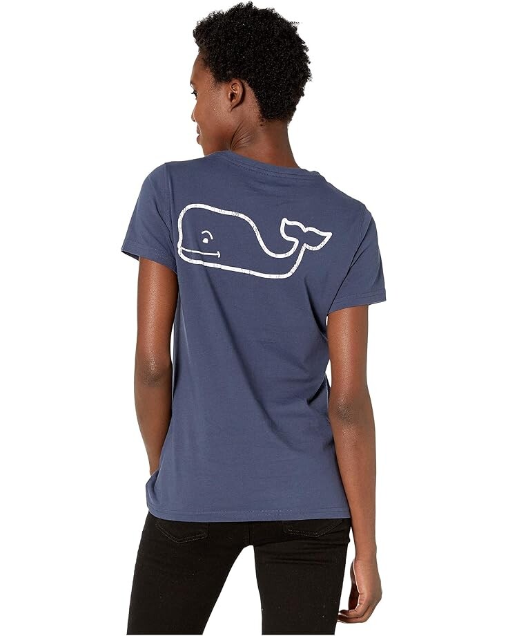 

Футболка Vineyard Vines Whale Pocket Tee, цвет Blue Blazer