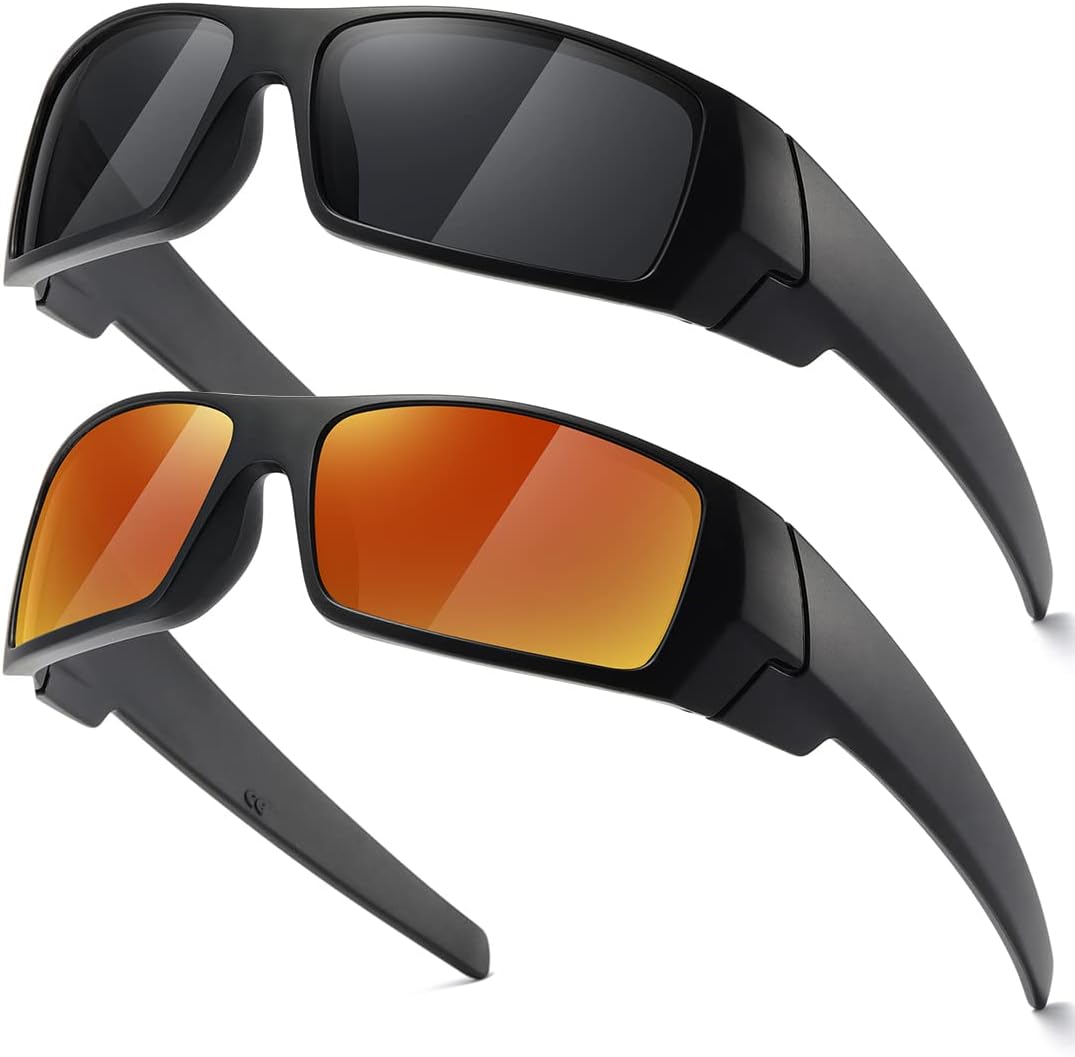 

Поляризованные солнцезащитные очки для мужчин и женщин, модные, в стиле ретро, ​​спортивные, прямоугольные, обтекаемые, винтажные, с защитным экраном TIANYESY, Black - Black / Black - Orange