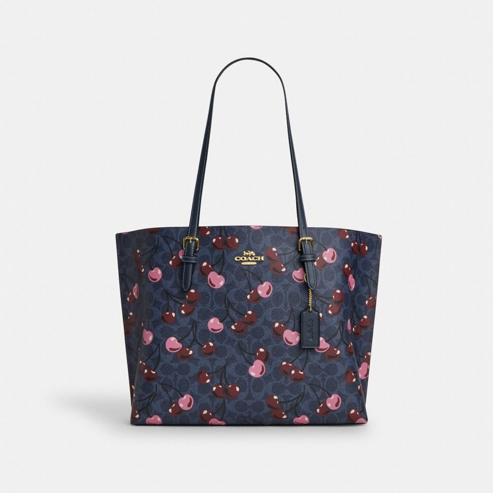 

Сумка-тоут Coach Mollie Tote, цвет Gold/Denim Multi