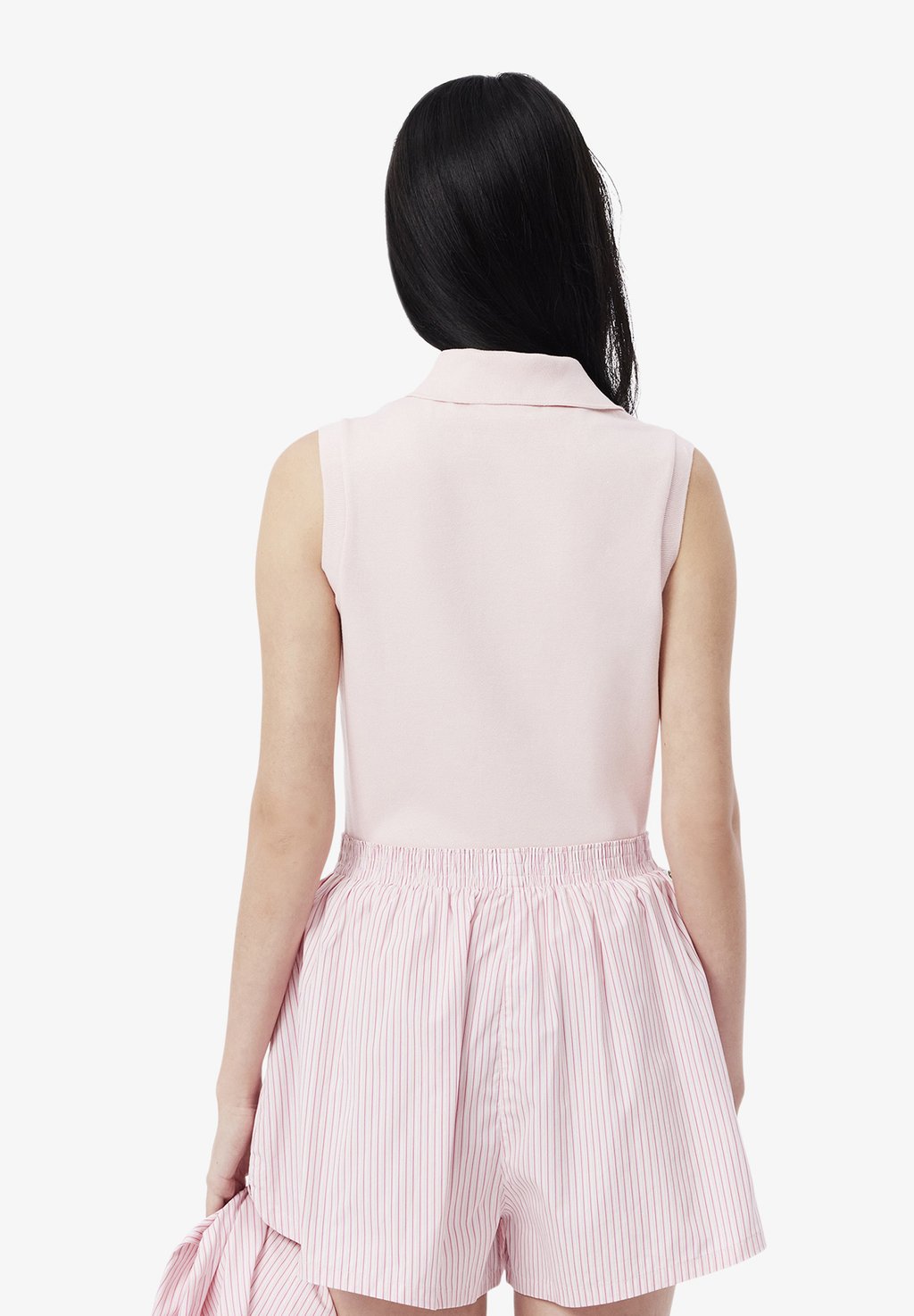 Поло Lacoste SLEEVELESS SLIM FIT, фуксия — фото 3