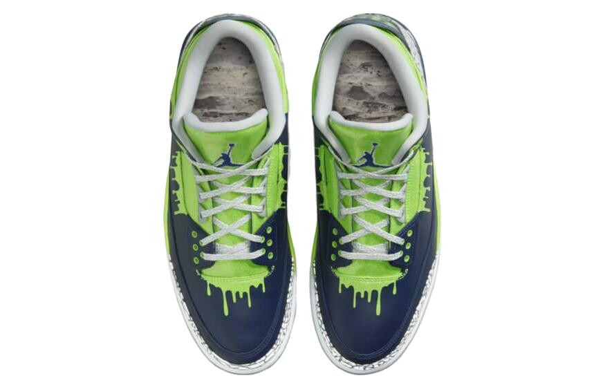 Мужские баскетбольные кроссовки Jordan Air Jordan 3 Vintage, Blue/Green — фото 4