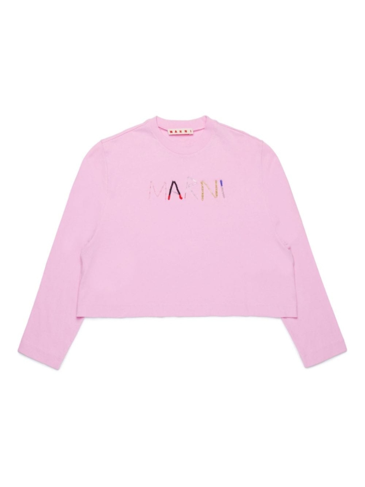 

Marni Kids футболка с логотипом, розовый