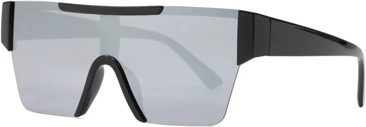 

Солнцезащитные очки большого размера в цельной оправе для женщин и мужчин, для занятий спортом на открытом воздухе, походов, велоспорта, ветрозащитные TKKTLLT, Black Silver