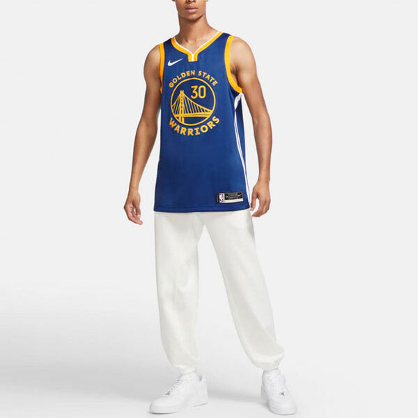 Спортивная футболка nba team limited jersey sw fan edition golden state warriors curry no. 30 2020-2021 season blue Nike, синий — фото 3