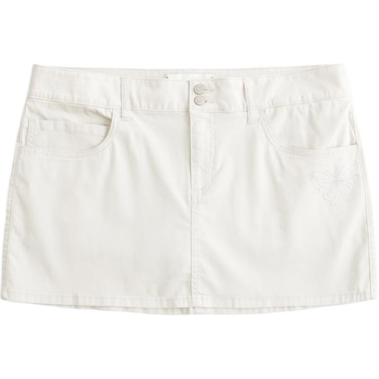 

Джинсовая короткая юбка Women's Hollister, белый