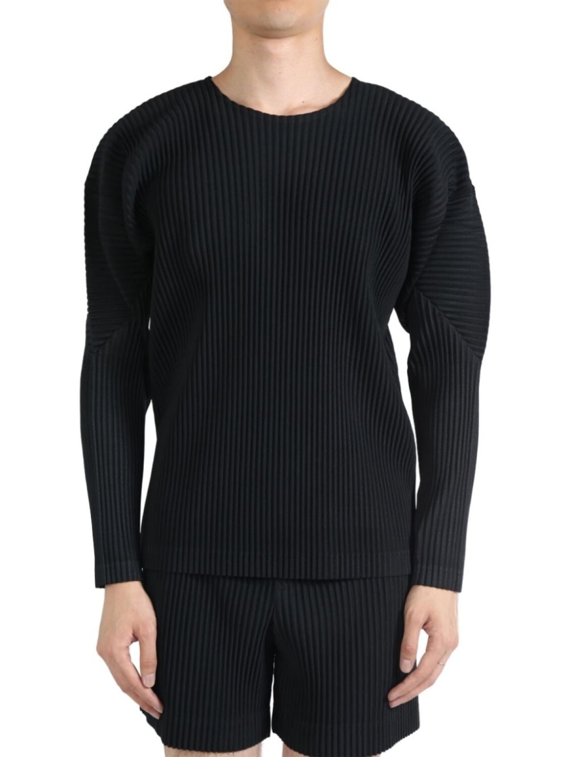 

Homme Plissé Issey Miyake плиссированная футболка с длинным рукавом, черный