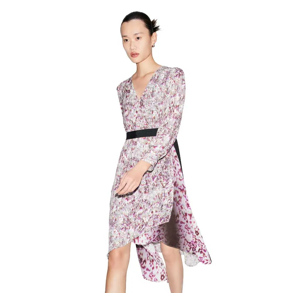 

Платье Lily Irregular V-Neck, розовый