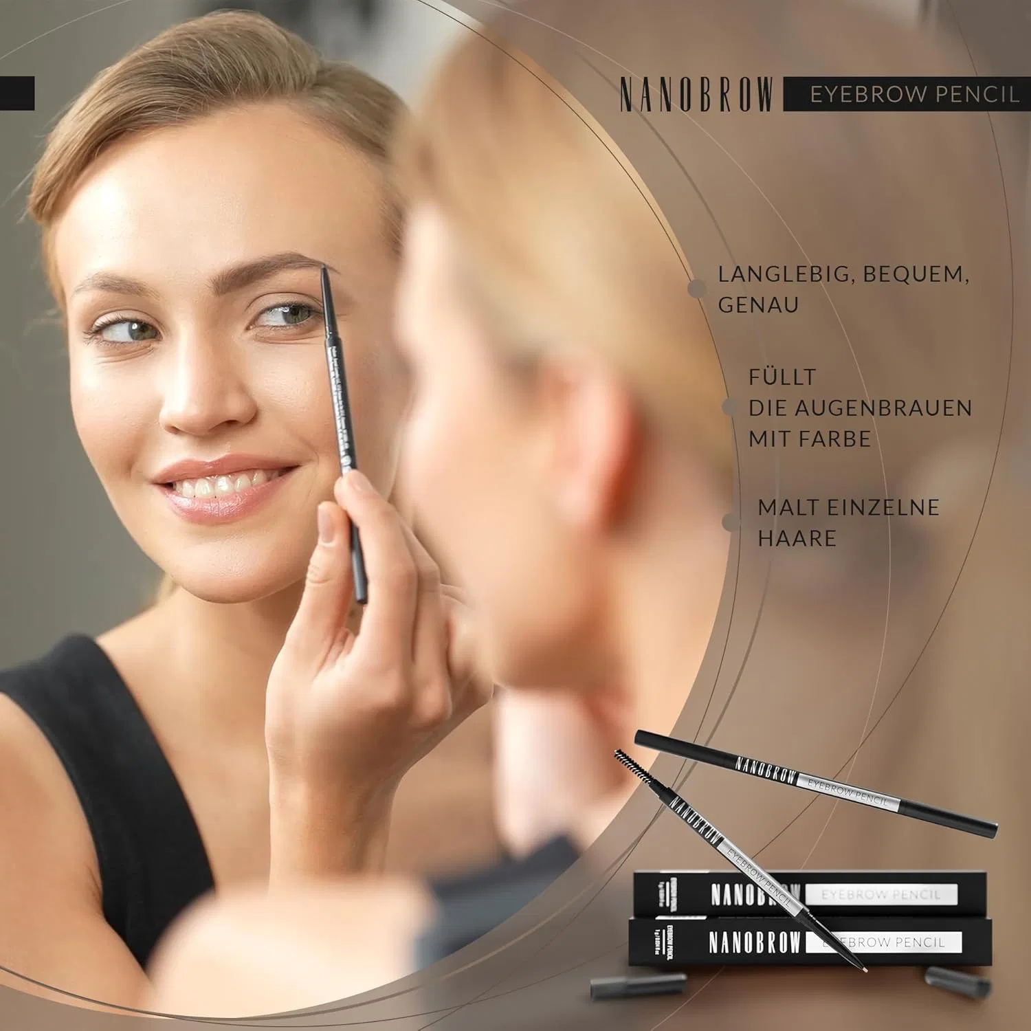 Карандаш для бровей «Nanobrow Pencil» со сверхтонким грифелем Nanobrow, Blonde — фото 3