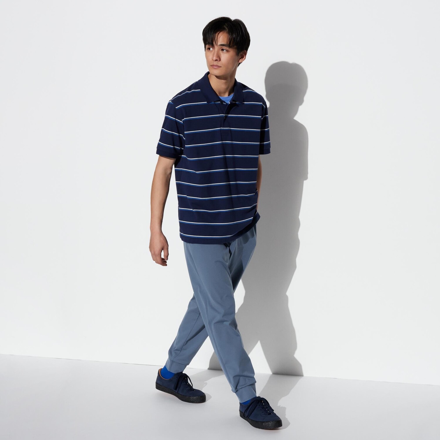 

Брюки-джоггеры UNIQLO Ultra Stretch Dry EX удлиненные, синий