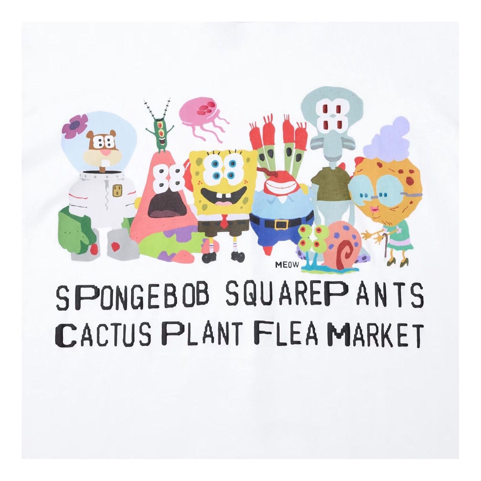 Футболка UNIQLO x Cactus Plant Flea Market Spongebob Squarepants UT Graphic II T-Shirt 'White' — фото 2