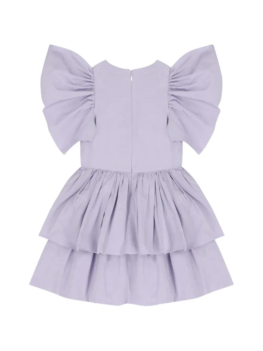 Платье с оборками на рукавах Elisabetta Franchi Kids, фиолетовый — фото 2