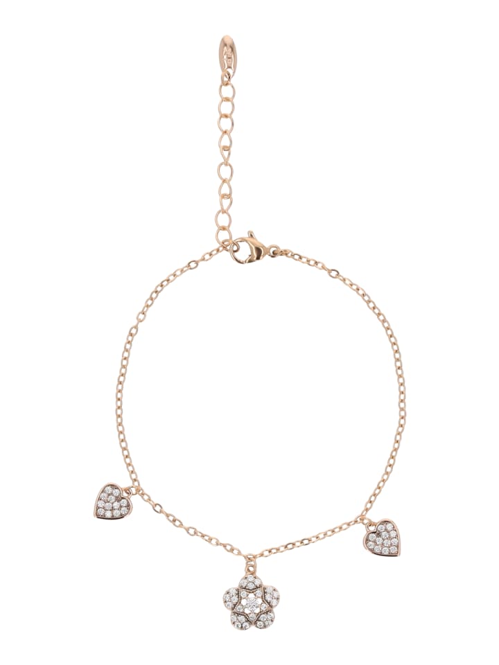 

Faina Женский браслет-цепочка с подвесками из розового золота