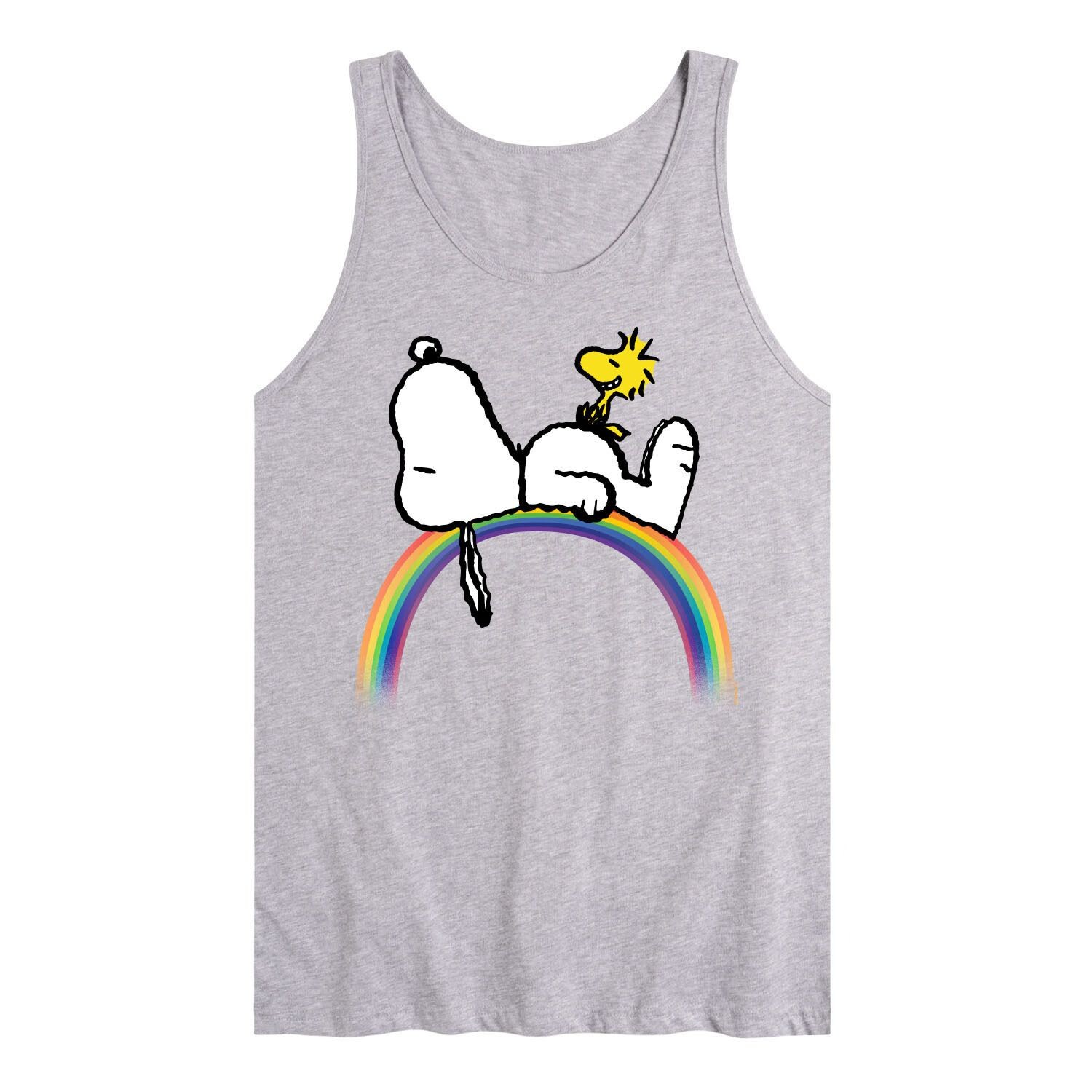 

Мужская майка Peanuts Snoopy Woodstock с радужным рисунком Licensed Character