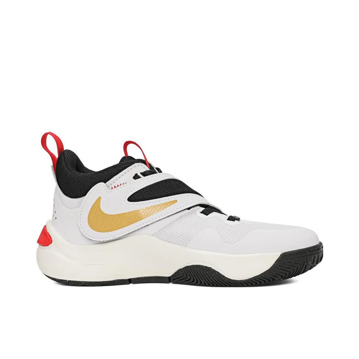 Кроссовки Team Hustle D 11 Slip Resistant низкие детские повседневные Black Red для подростков Nike — фото 3