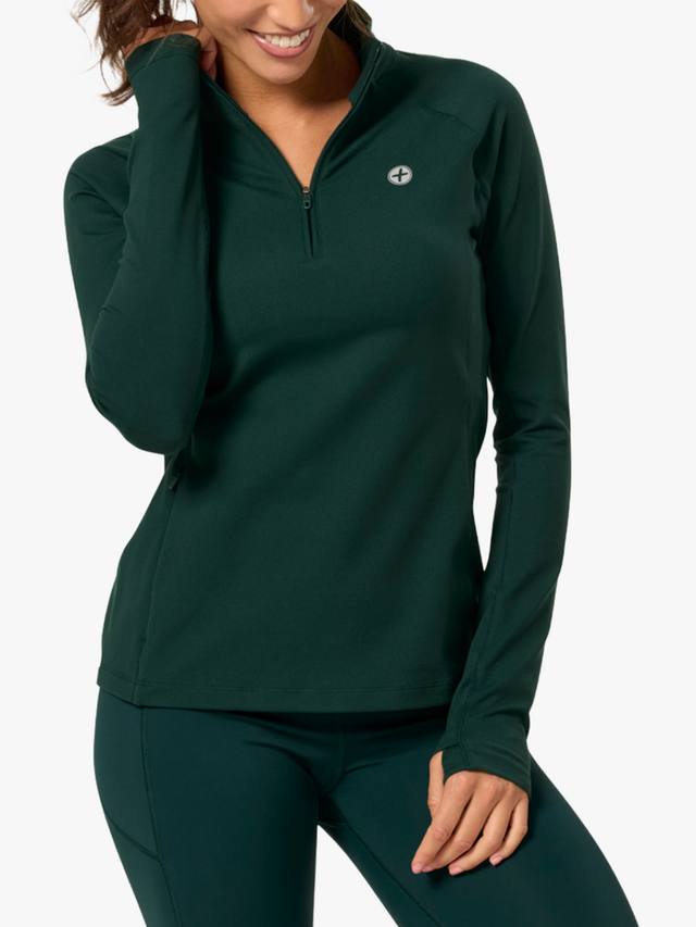 

Женская спортивная кофта Relentless с молнией на четверть Gym+Coffee, Amazon Green