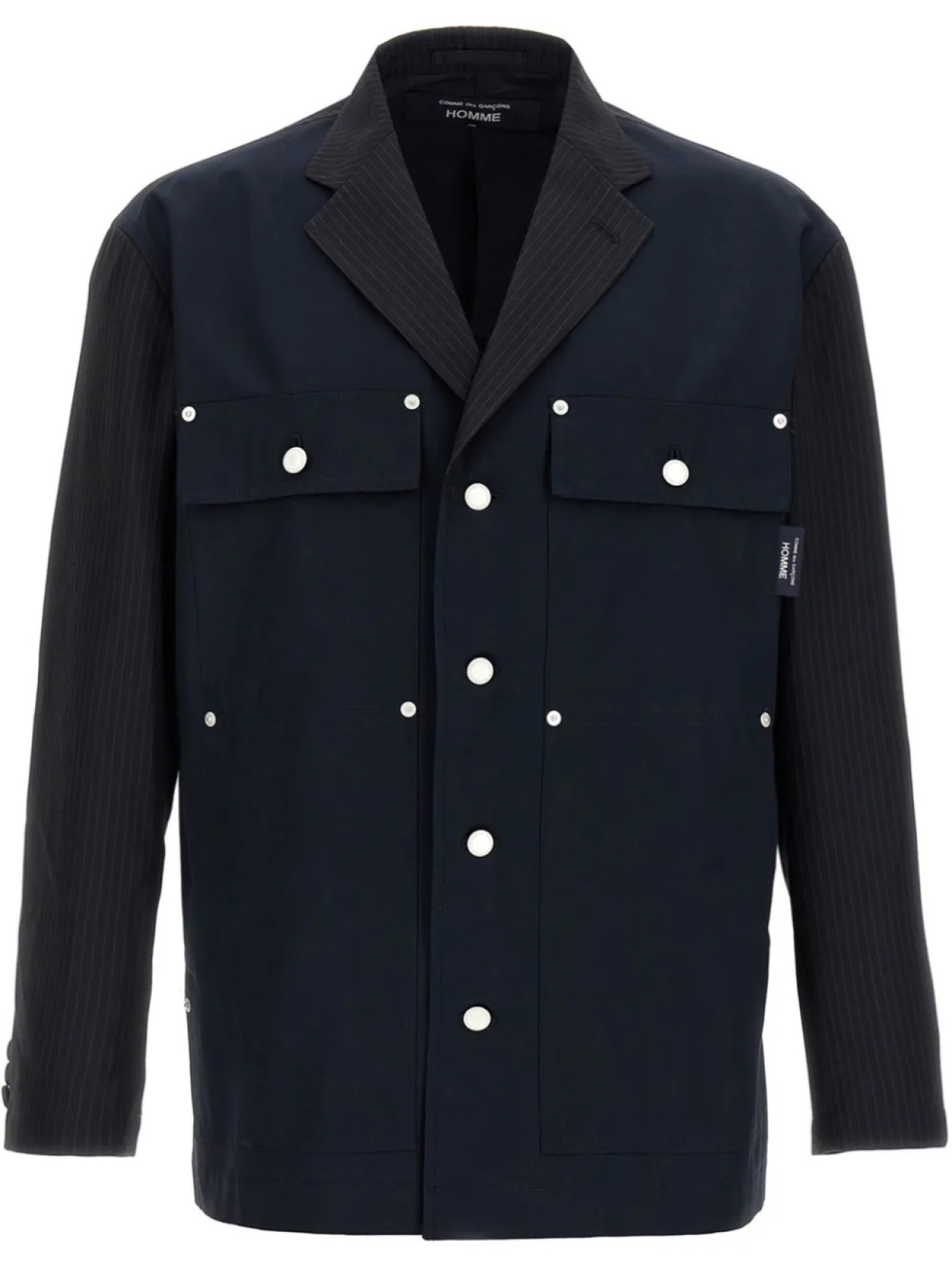 

Блейзер Comme des Garçons Homme в тонкую полоску, синий