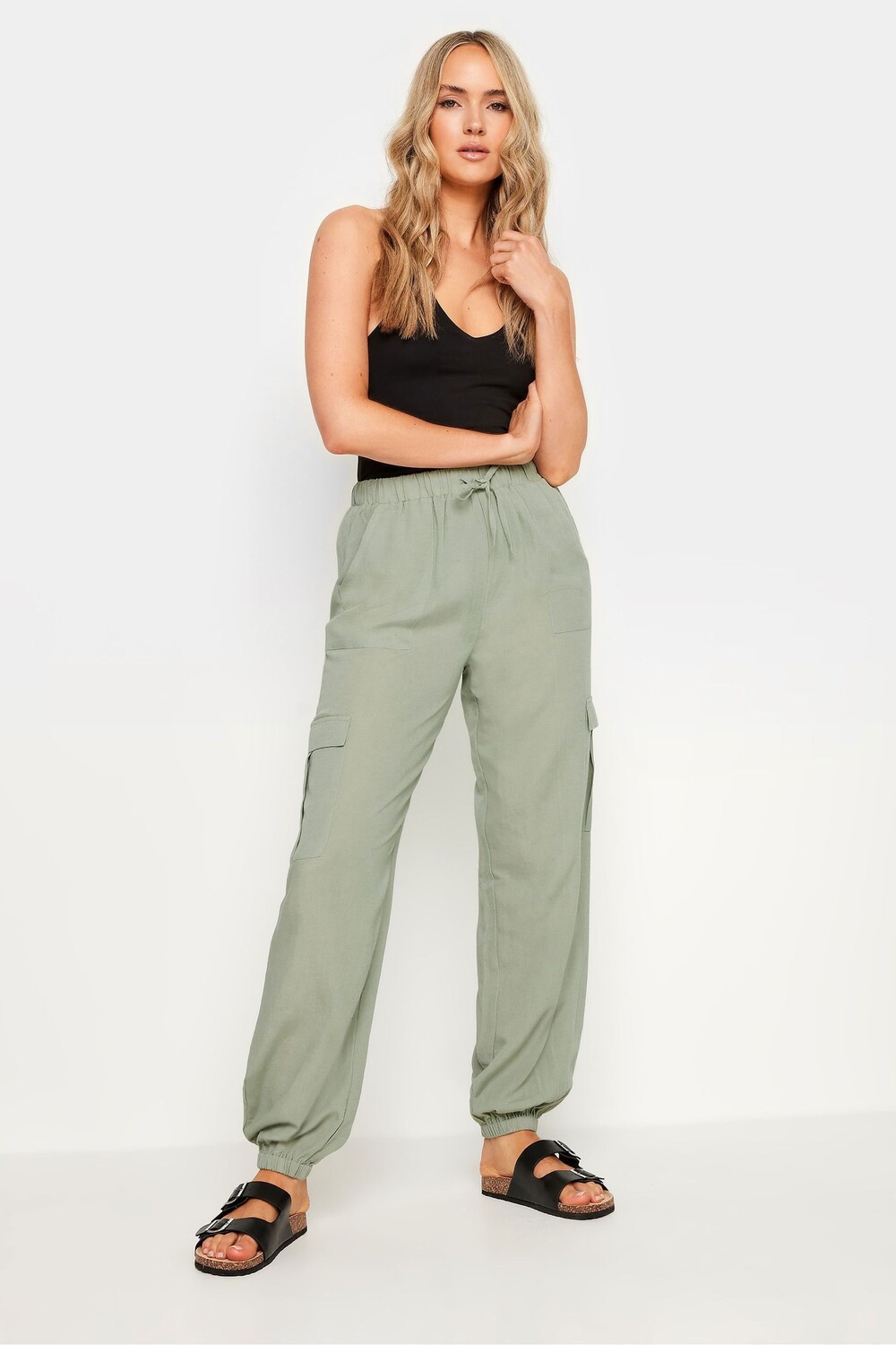 

Льняные брюки карго Long Tall Sally, зеленый