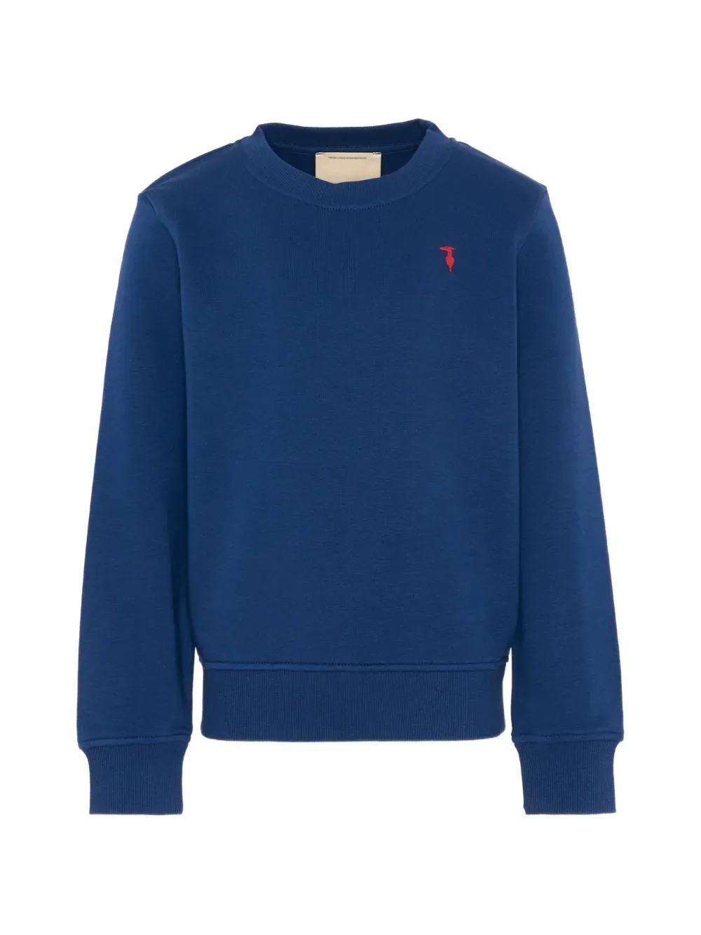 Свитшот с логотипом и круглым вырезом TRUSSARDI JUNIOR, синий