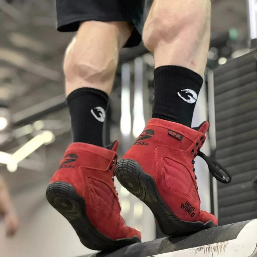 Кроссовки GASP Zeus Thunderbolt V2 Hi-Tops Bodbuilding Shoes, красный — фото 2
