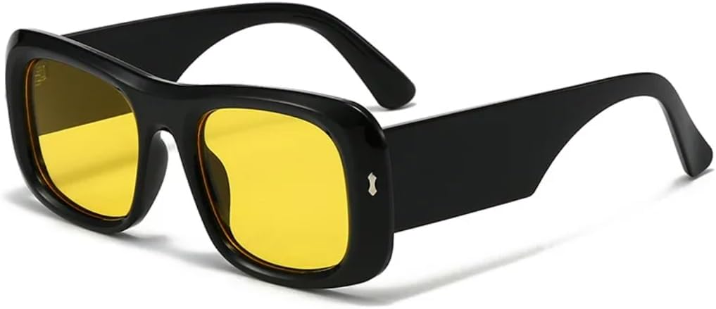 

Солнцезащитные очки с защитой UV400 | Большая оправа, линзы конфетных цветов | Для женщин и мужчин, для занятий спортом на открытом воздухе и путешествий DSVIGF, Black Yellow